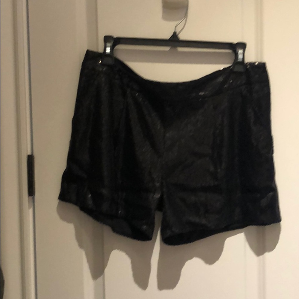 Express black sequins dress shorts